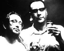 Director Jeff Jackson and actor Brad Garrett on the shoot of Postal Worker
