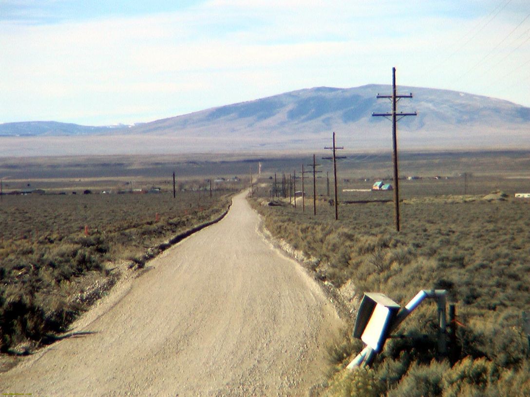 Sunshine Valley, New Mexico. View of legendary Ute Mountain